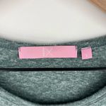 Regna X Green Slub Knit‎ Asymmetrical Hem Short Sleeve Tee Size L Photo 2