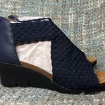 Comfortiva Alesha Stretch Woven Wedge Heeled Sandal in Navy (Wide) Size undefined Photo 4
