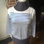 J.Crew metallic stripe 3/4 sleeve blouse Photo 1