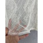 EXPRESS Women's Lace Blouse Short Sleeve Round Neck Off White Size Small Photo 3