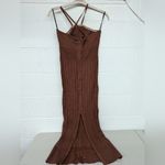 Herve Leger Rtr szL Hervé Léger Cutout Dress body on sexy rusty rust brown midi ribbed Photo 5