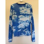 Delia's Dolls Kill Heaven on Earth Mesh Top Shirt Clouds Sky Womens Large? Read Blue Photo 4
