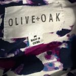 Olive and Oak Abstract Print Purple Blue White Sleeveless Blouse Size Medium Photo 6