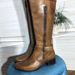 Crown Over The Knee Boots vtge Steampunk Caramel Brown genuine Leather Size 6 5 Photo 11