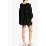 Vitamin A  'Costa' Cover-Up Tunic Shirt, Cotton Crinkle, Black Sz S NWT $128 Photo 1