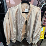 None Elegant Beige Bomber Jacket Photo 0