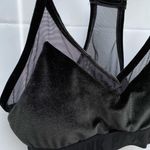 PINK - Victoria's Secret VS PINK SPORT PLUSH BLACK VELVET AND MESH LIGHTLY LINED SPORTS BRA Photo 7