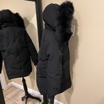 Real raccoon fur collar down winter jacket coat parka puffer trench coat bomber Black Size M Photo 6