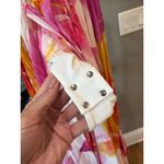 retrofete Ina Chiffon Maxi Dress Bianco Primavera Womens Size Medium Pink Photo 9