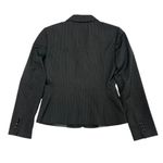 Tahari  Petite Notch Lapel Tailored Blazer in Pinstripe Dark Grey size 2P Photo 5