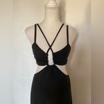 Third form Chic Black Cutout Midi Dress Size 4 Photo 4