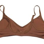 Aerie Scoop Bikini Top Womens Size XL NWT Brown Textured Adjustable Removable Photo 1