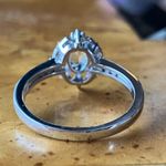 Natural Aquamarine Blue Diamond Sterling Silver Ring Size 9.75 Photo 4