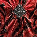 Notations  Velvet Paisley Print Top Womens Large Beaded‎ Accent Boho Whimsigoth Photo 3