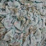 Free People  Scrunch It Up Micro Booty Shorts Chambray Combo Blue Silver Small NW Photo 6