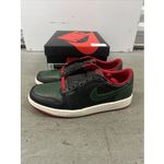 Jordan Air  1 Retro OG Low Black Gorge Green White Women's Size 8 Leather Photo 2