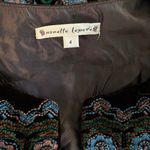 Nanette Lepore  Size 4 Fully Embroidered Velvet Jacket Boho Lined Cap Sleeves Photo 3