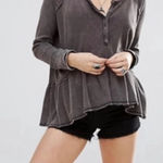 We The Free Free People Coastline Peplem Top Grey Photo 0