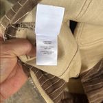 We Wore What  Overall Shorts Brown Striped Romper pinstripe relaxed cotton boho S Photo 8