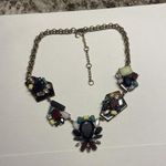 J.Crew Pretty Signed Brass Tone Rhinestone Faux Tortoise Costume Necklace Photo 0