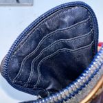 Coach Signature C Monogram Wristlet Pouch Navy Blue White Cosmetic Clutch Photo 6