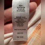 41 HAWTHORNE ORANGE WHITE CHECKER BRIGITTE KNIT DRESS NWT Size M Photo 6