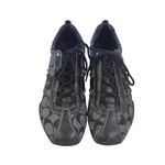 Coach  Kelsie Signature C Logo Black Grey Leather Lace Up Sneakers Women's 8.5M Photo 1