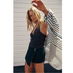 Free People Menswear Oversized Freddie Striped Shirt Nautical Navy Size Medium Photo 4
