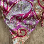 Anthropologie  Claudia Cut Out Halter  One Piece Pink Paisley Swimsuit Small Photo 8