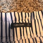 ZARA  Basic Striped Tie Waist Shorts High Rise Casual Summer Women's‎ L Photo 1