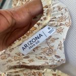 Arizona Jeans Arizona Jean Company Floral Smocked Blouse - Cream and Brown Photo 5