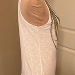 Moda international vintage white silver beads tank top size medium Photo 3