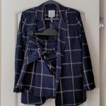 Leith  Navy Windowpane Blazer and Skort Set Photo 1