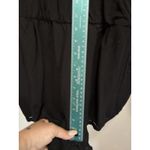 Guess  Black Shorts Romper Size Large‎ Long Sleeve V Neck Elastic Waist Keyhole Photo 3