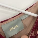 Maeve Anthropologie  Small Red, Beige Lace Peplum Cap Sleeve Formal Dress Photo 3