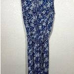 Soft Surroundings  Nahla Blue & White Print Sleeveless Jumpsuit Pockets Size 2X Photo 1