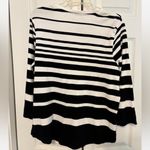  black and White striped Pima Cotton Size Large sweater  (Chicos Size 2) Photo 3