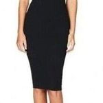 Nookie Manhattan Glam Evening Bodycon Midi Dress LBD Black NWT XS Photo 0