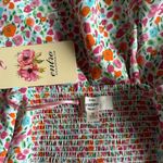 Entro Women’s Floral Puff Sleeve Boho Empire Waist Blouse Size Medium NWT Photo 9