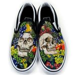 Vans Fruit Skull Slip On Sneakers Shoes Womens Shoe Size 5.5 / Kids Size 4 Photo 1