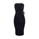 Norma Kamali  Strapless Dress to Knee, Black, XS Photo 6