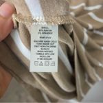 Calvin Klein Khaki & White Striped Wrap Dress Size 8 Photo 5