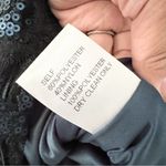 Tadashi Shoji Teal Sequin Illusion Sheath Knee Length Pailette Cocktail Dress 8 Photo 62