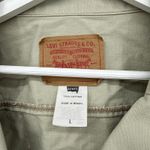 Levi's Green Cotton Denim Cropped Khaki Jacket Y2k Style Size Large Photo 5