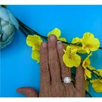 2 carat Moissanite Square Cut Ring with Moissanite Accents Size 7 Silver Photo 8