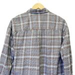 Madewell  Plaid Westlake Shirt Gray Plaid Flannel Size Medium Grunge Casual Boxy Photo 5