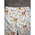 Women’s Polka Dot White Capris sz 16 Cotton Blend Party Shower Wedding Orange Photo 5