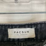 PacSun  Mom Shorts Floral Daisy Embroidered Cuffed Denim Charcoal Size 25 Photo 4