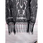 Paparazzi Gray Lace Duster Tank Kimono Photo 2