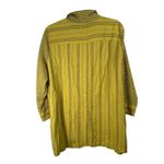 Ali Miles Yellow Striped Plaid Button Front Tunic Shirt Artsy Boho Work Women 1x Photo 5